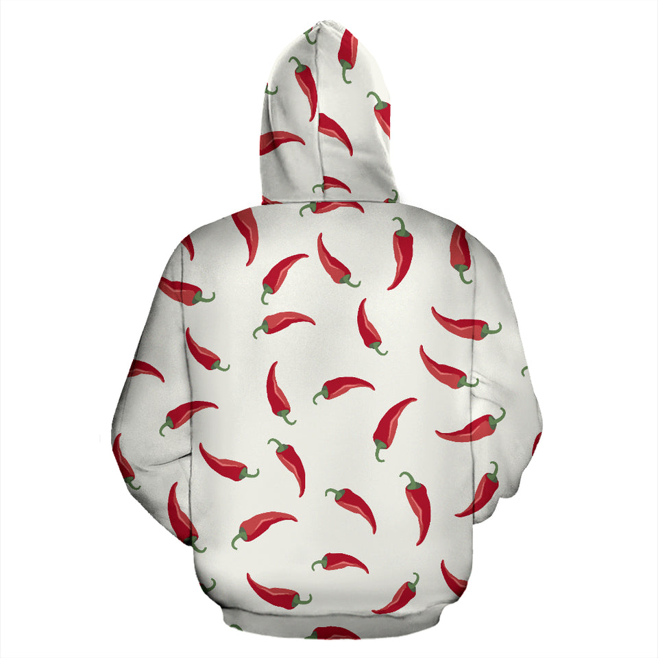 Chili Peppers Pattern Zip Up Hoodie
