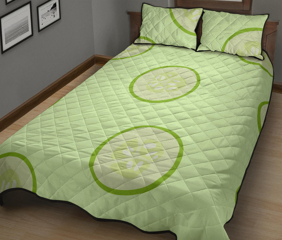 Cucumber pattern Quilt Bed Set