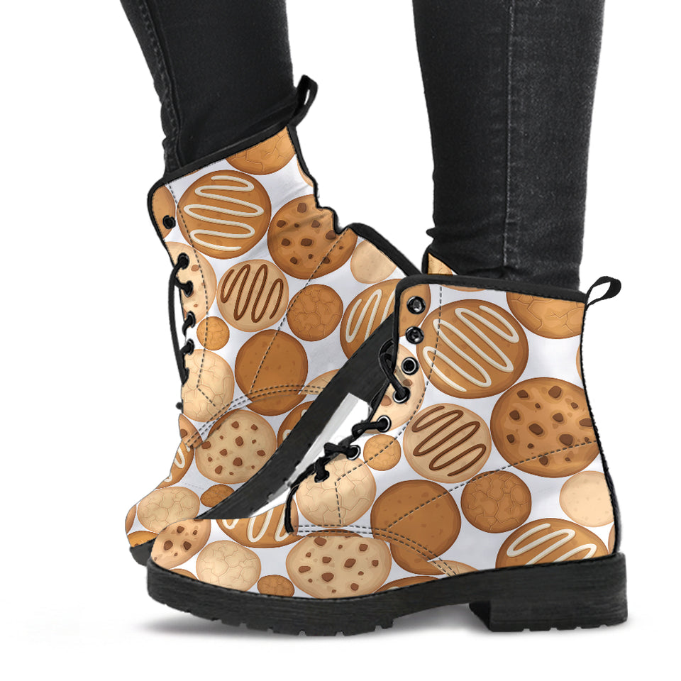 Various Cookie Pattern Leather Boots