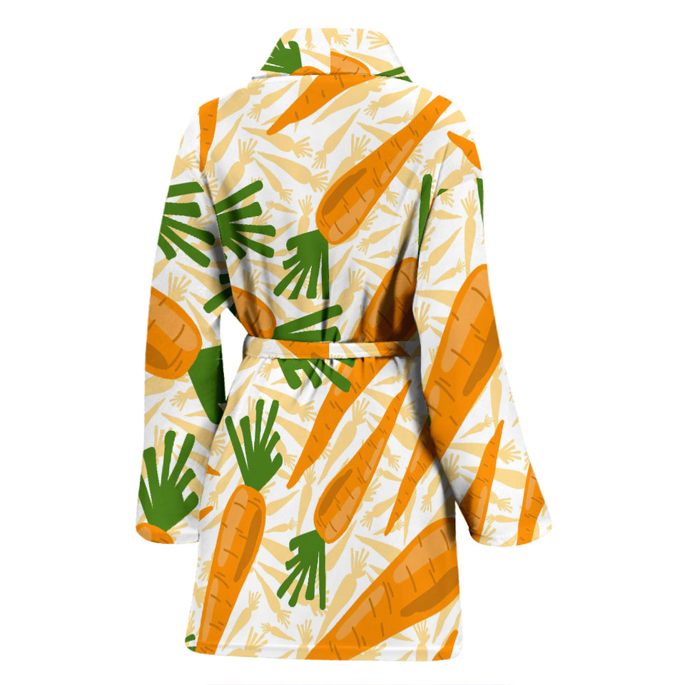 Carrot Pattern Print Design 01 Women's Bathrobe