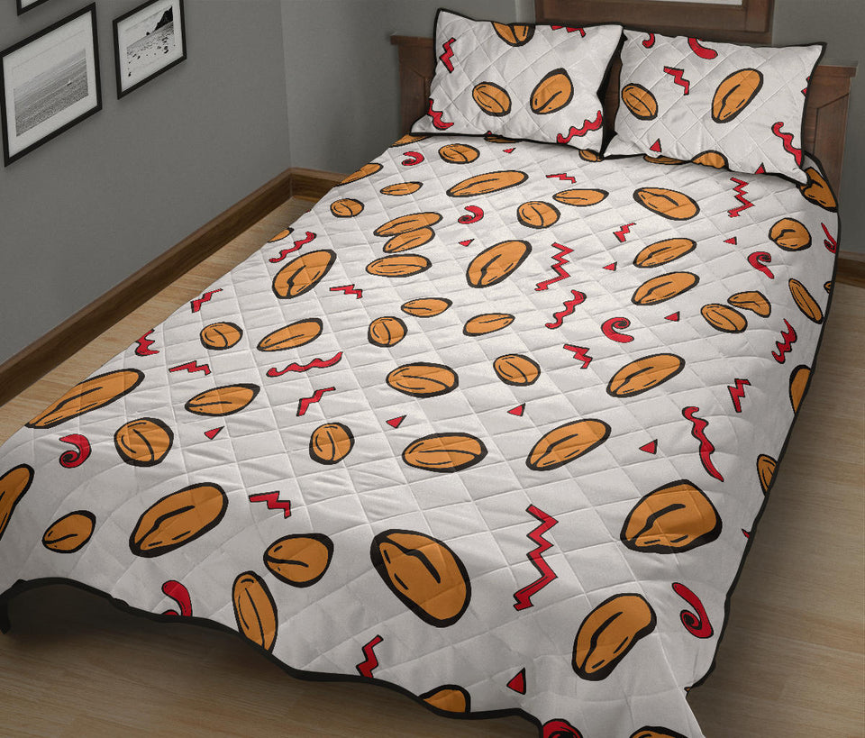 peanuts pattern background Quilt Bed Set