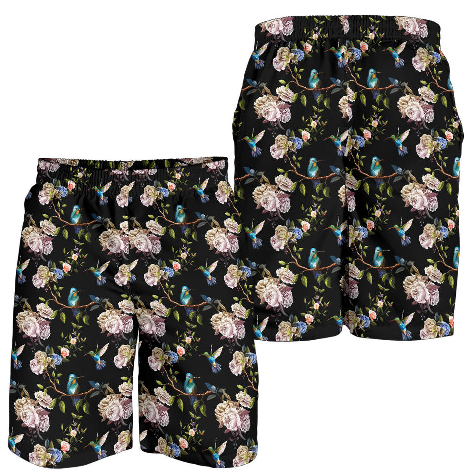 Hummingbird Pattern Print Design 03 Men Shorts
