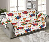 Corgi Christmas Pattern Sofa Cover Protector