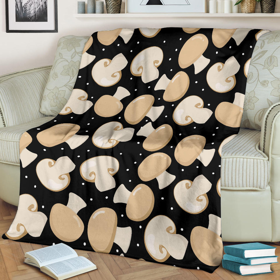 Champignon Mushroom Pattern Premium Blanket