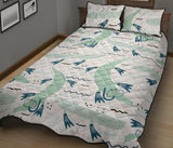Crocodile diver pattern Quilt Bed Set