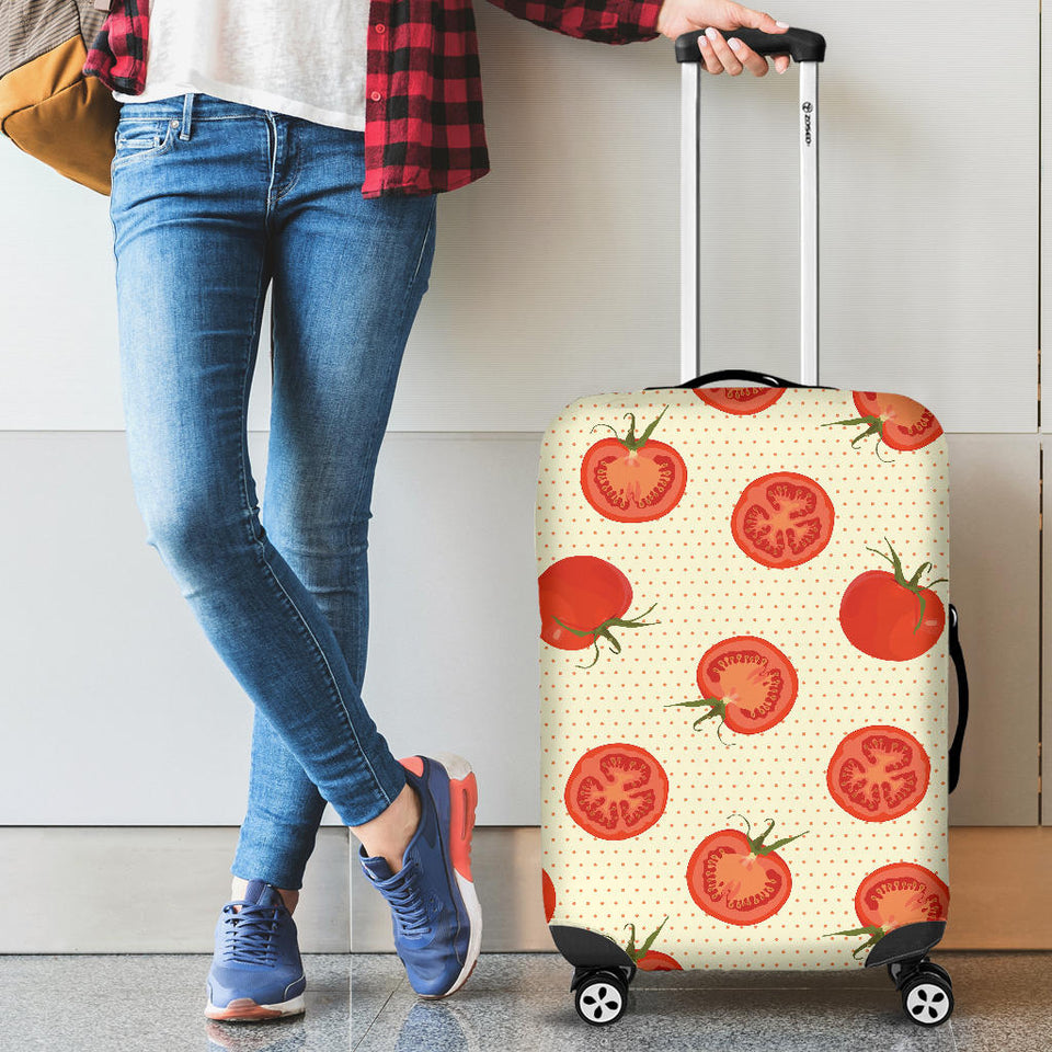 Tomato Dot Background Cabin Suitcases Luggages