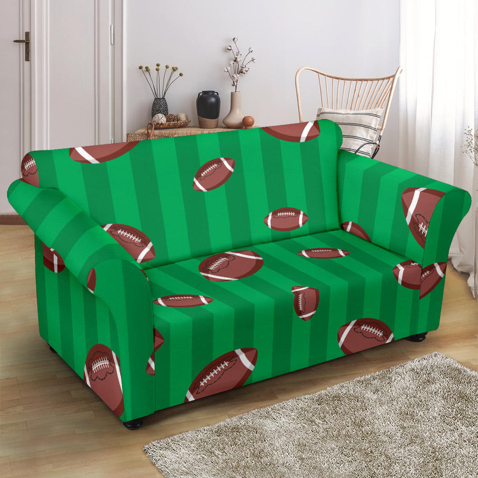 American Football Ball Field Background Loveseat Couch Slipcover