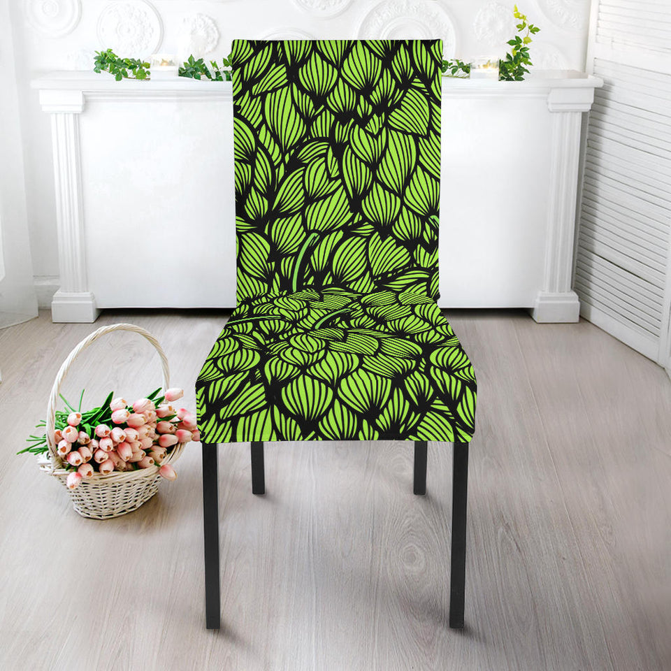 Green Hop Pattern Dining Chair Slipcover