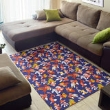 Goldfish Pattern Print Design 04 Area Rug