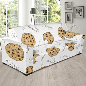 Sketch Style Cookie Pattern Sofa Slipcover