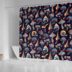 Colorful Mushroom Pattern Shower Curtain Fulfilled In US