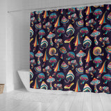 Colorful Mushroom Pattern Shower Curtain Fulfilled In US