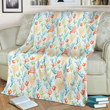 Coral Reef Pattern Print Design 02 Premium Blanket