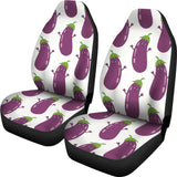 Eggplant Pattern Print Design 01 Universal Fit Car Seat Covers
