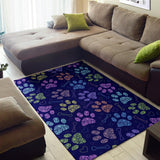 Dog Paws Pattern Print Design 02 Area Rug