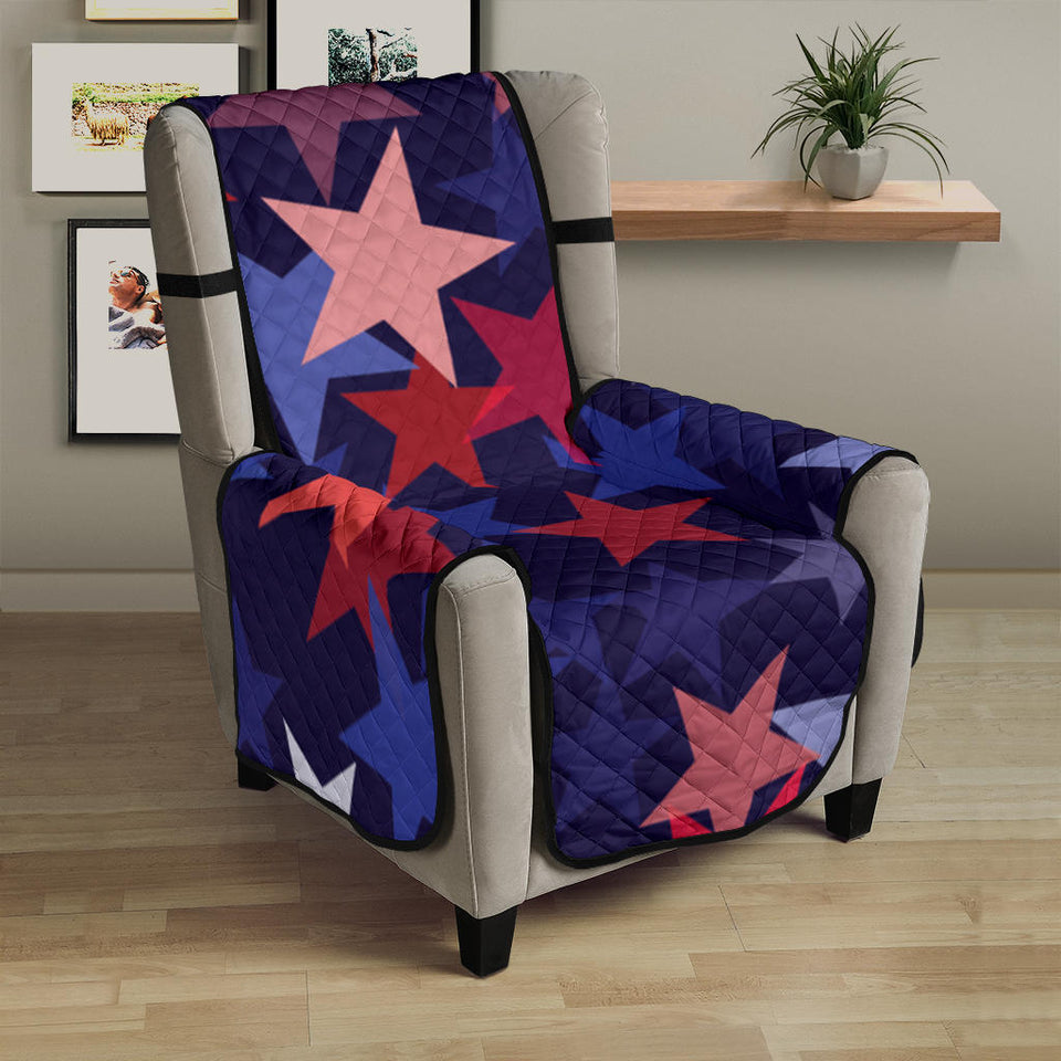 Red blue star pattern Chair Cover Protector