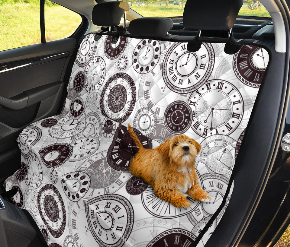 Classic Vintage Clock Pattern Dog Car Seat Covers