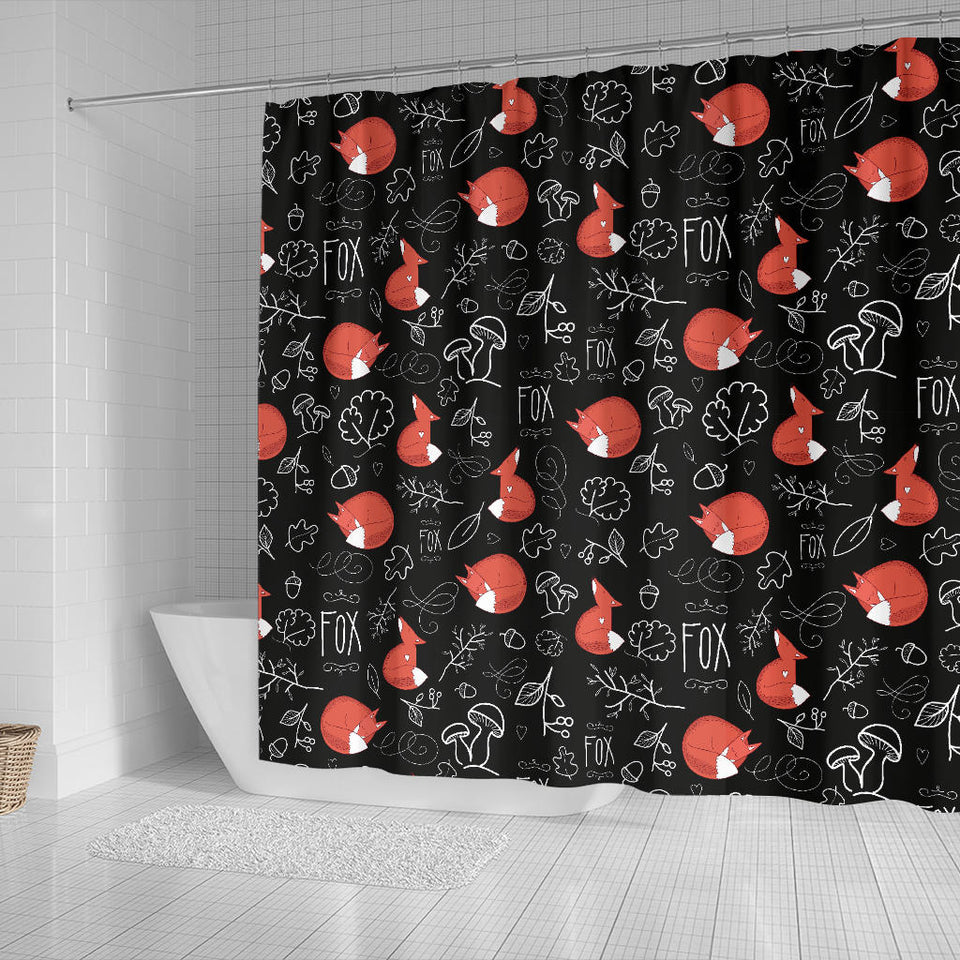 Fox Sleeping Fox Pattern Shower Curtain Fulfilled In US