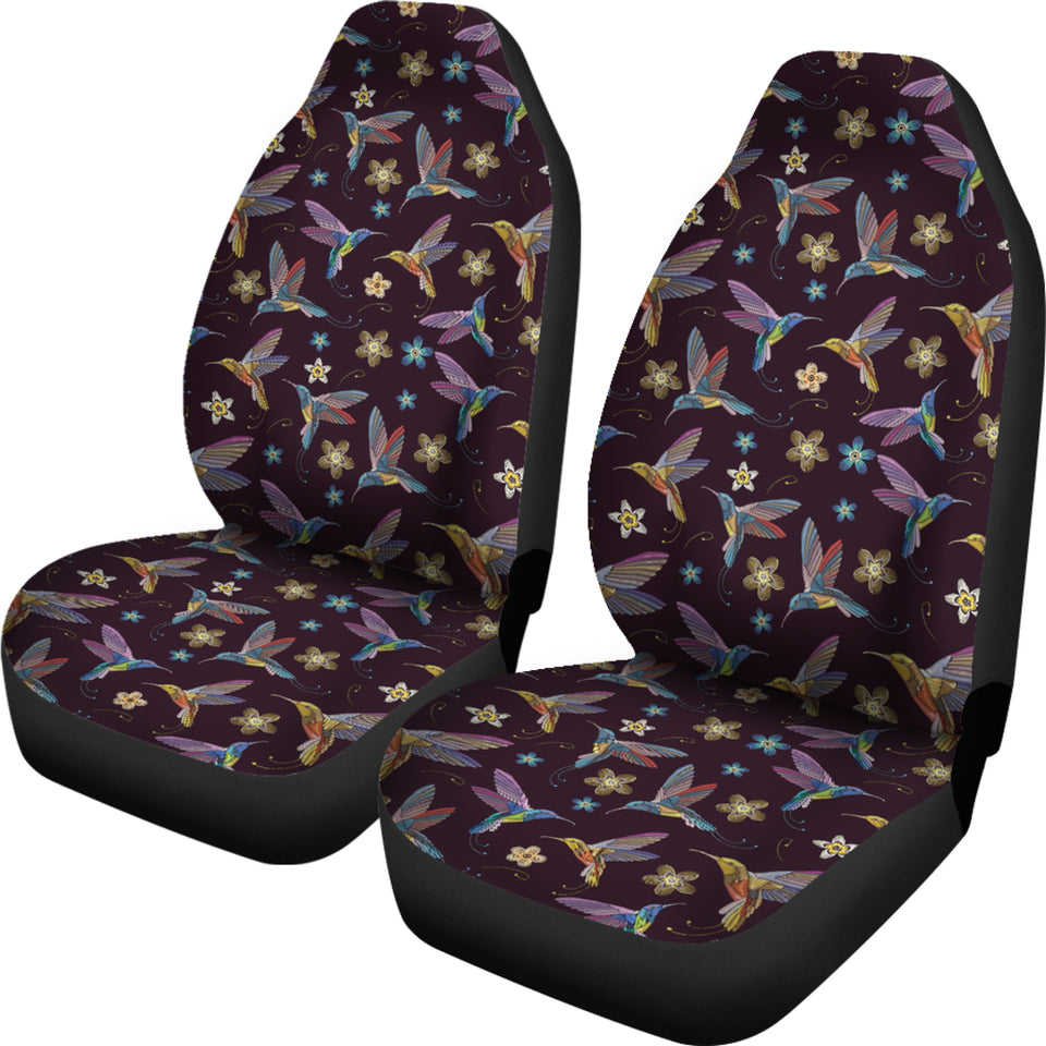 Hummingbird Pattern Print Design 04 Universal Fit Car Seat Covers
