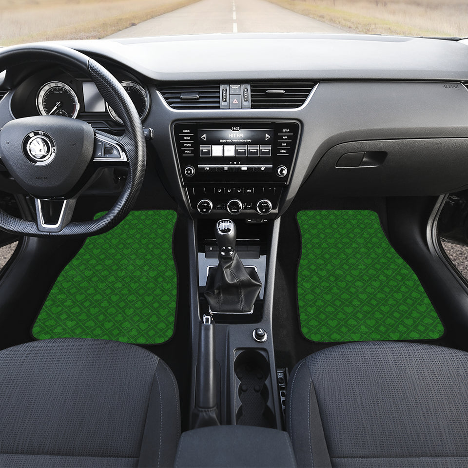 Casino Cards Suits Pattern Print Design 04 Front Car Mats