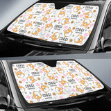 Corgi Dog Pattern Car Sun Shade