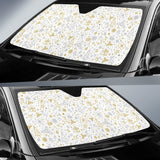 Christmas Tree Christmas Element Silver Gold Pattern Car Sun Shade