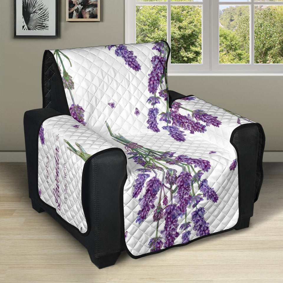 lavender flower design pattern Recliner Cover Protector