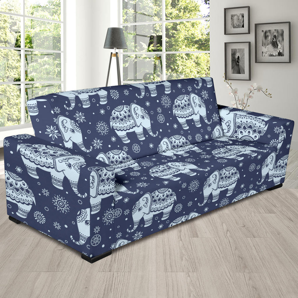 Elephant Tribal Design Pattern Sofa Slipcover