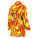 Fire Flame Design Pattern Women'S Bathrobe