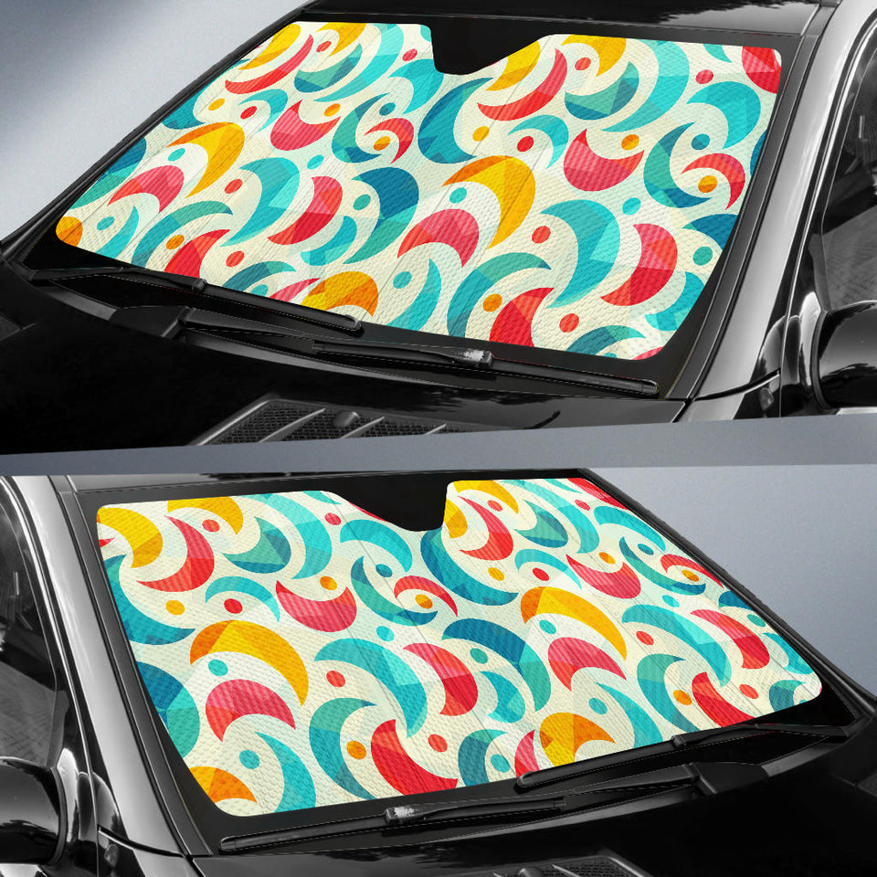 Colorful Moon Pattern Car Sun Shade