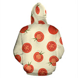 Tomato Dot Background Zip Up Hoodie