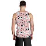 Cows milk product pink background Men Tank Top