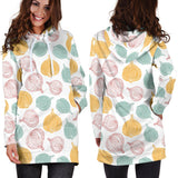 Colorful Onions White Background Women'S Hoodie Dress