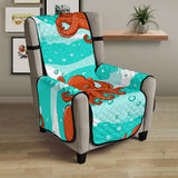 Octopuses sea wave background Chair Cover Protector