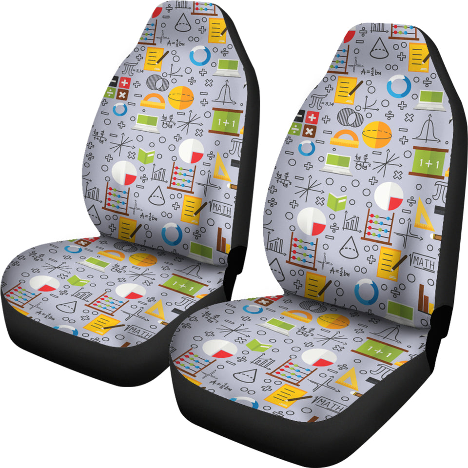 Math Pattern Print Design 04 Universal Fit Car Seat Covers