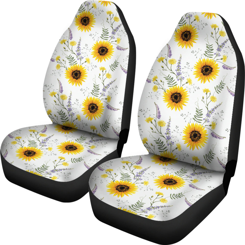 Beautiful Sunflowers Pattern  Universal Fit Car Seat Covers