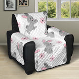Watercolor cute rabbit pattern Recliner Cover Protector
