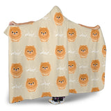 Cute Brown Pomeranian Puppy Hooded Blanket