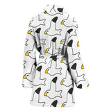 Seagull Pattern Print Design 05 Women's Bathrobe