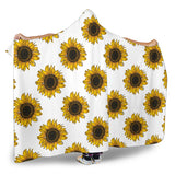 Sunflowers Design Pattern Hooded Blanket