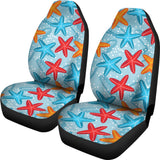 Blue Red Orange Starfish Pattern  Universal Fit Car Seat Covers