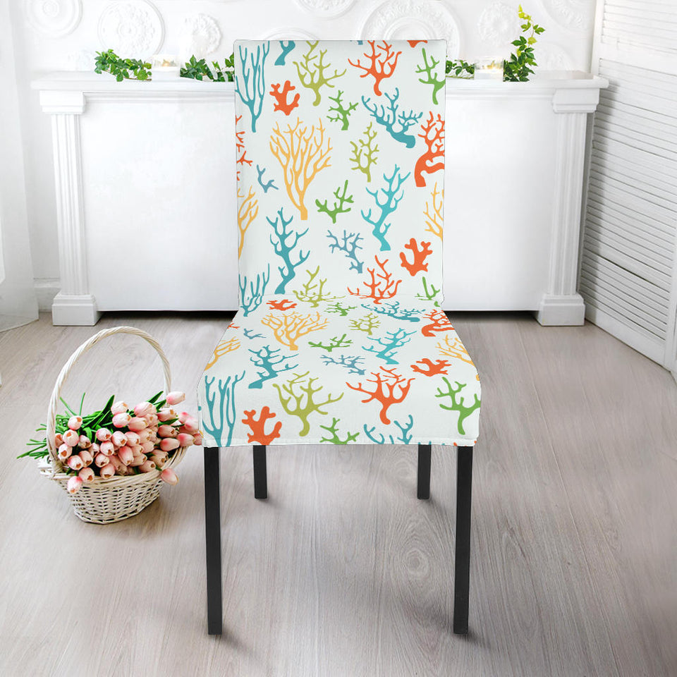 Coral Reef Pattern Print Design 02 Dining Chair Slipcover