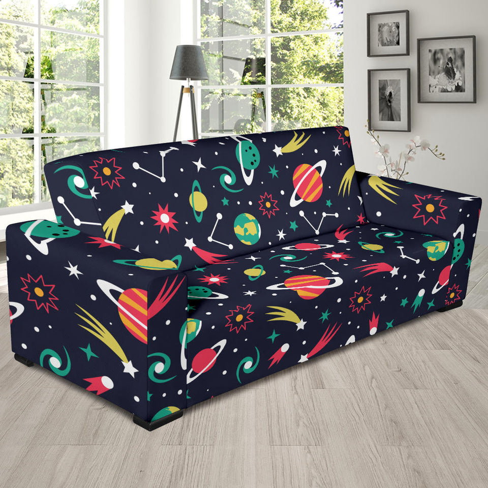 Colorful Space Pattern Planet Star Sofa Slipcover