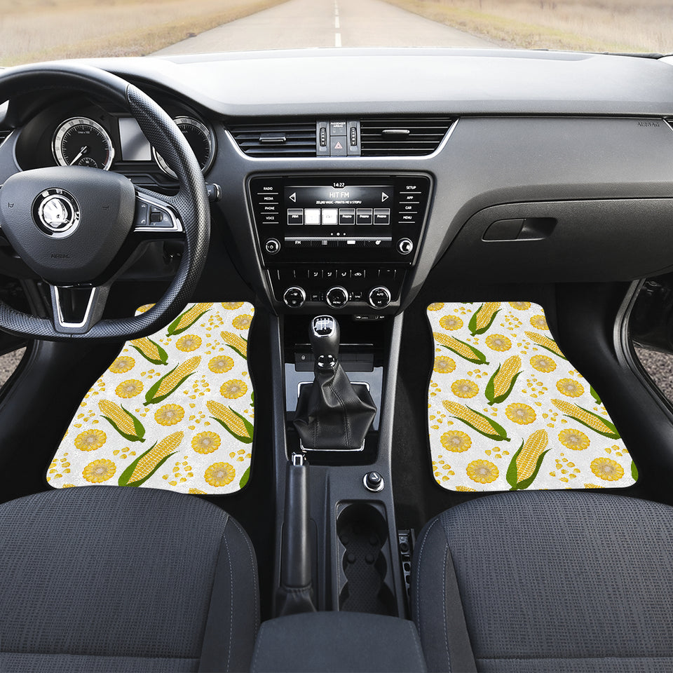 Corn Pattern Print Design 05 Front and Back Car Mats