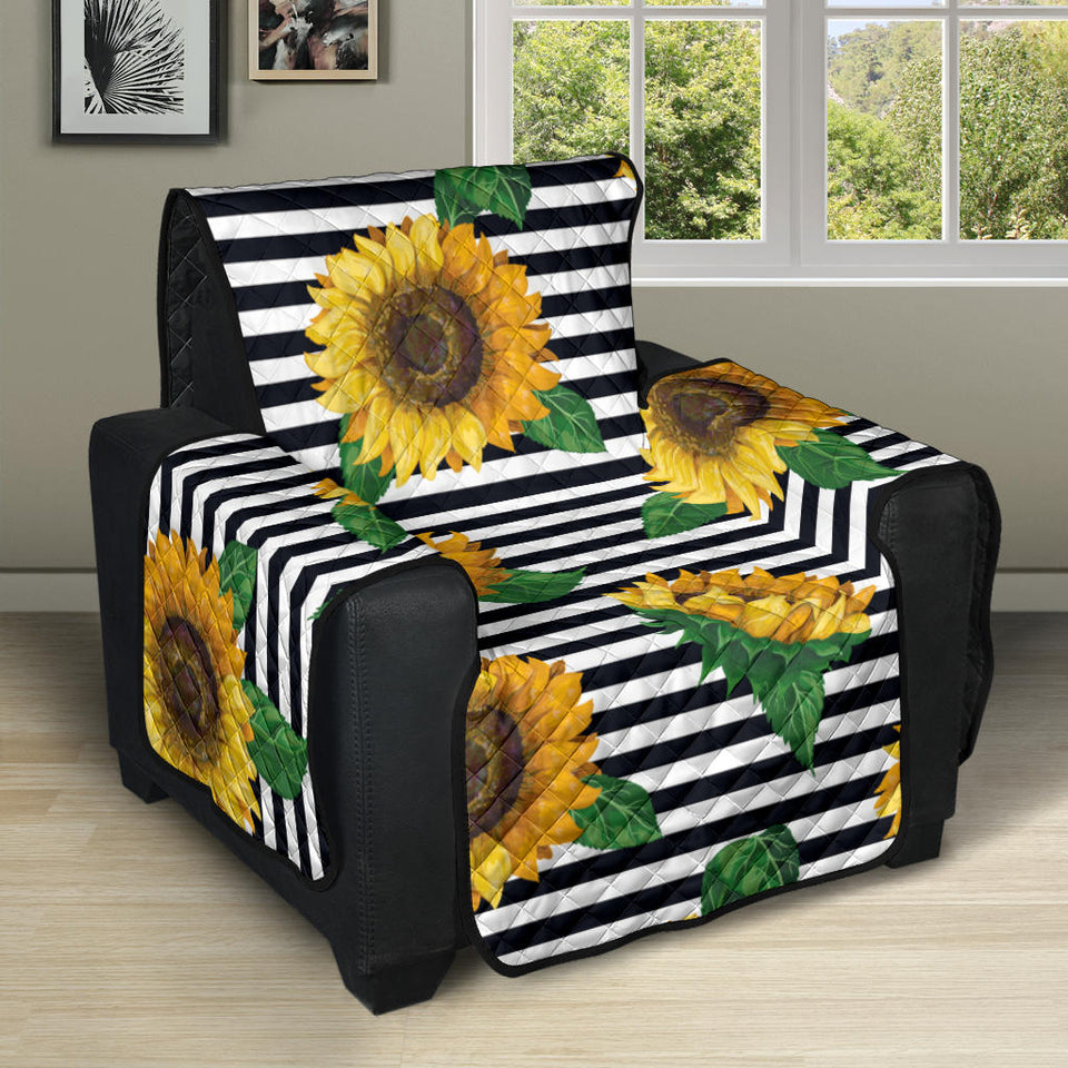 sunflowers ribbon background Recliner Cover Protector