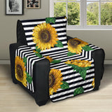 sunflowers ribbon background Recliner Cover Protector