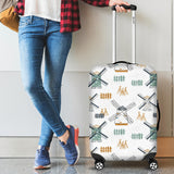 Windmill Pattern Cabin Suitcases Luggages