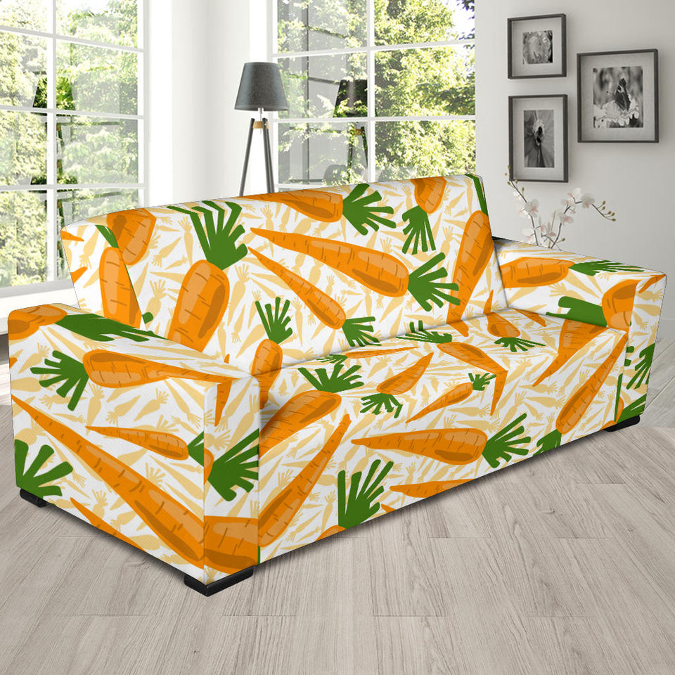 Carrot Pattern Print Design 01 Sofa Slipcover