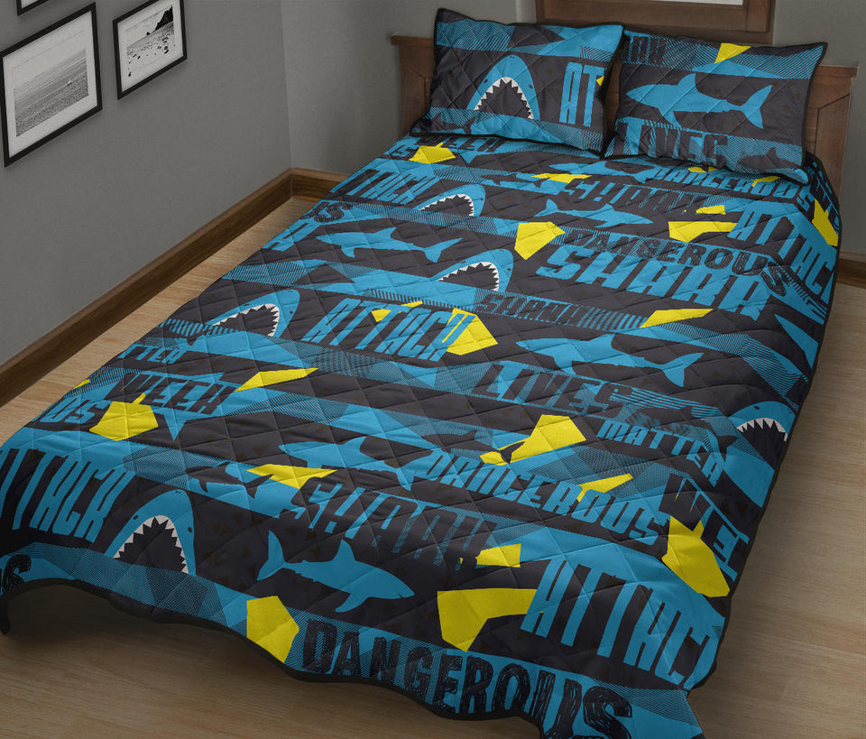 Shark dangerous Quilt Bed Set