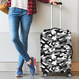 Black White Camo Camouflage Pattern Luggage Covers